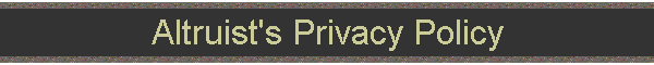 Altruist's Privacy Policy